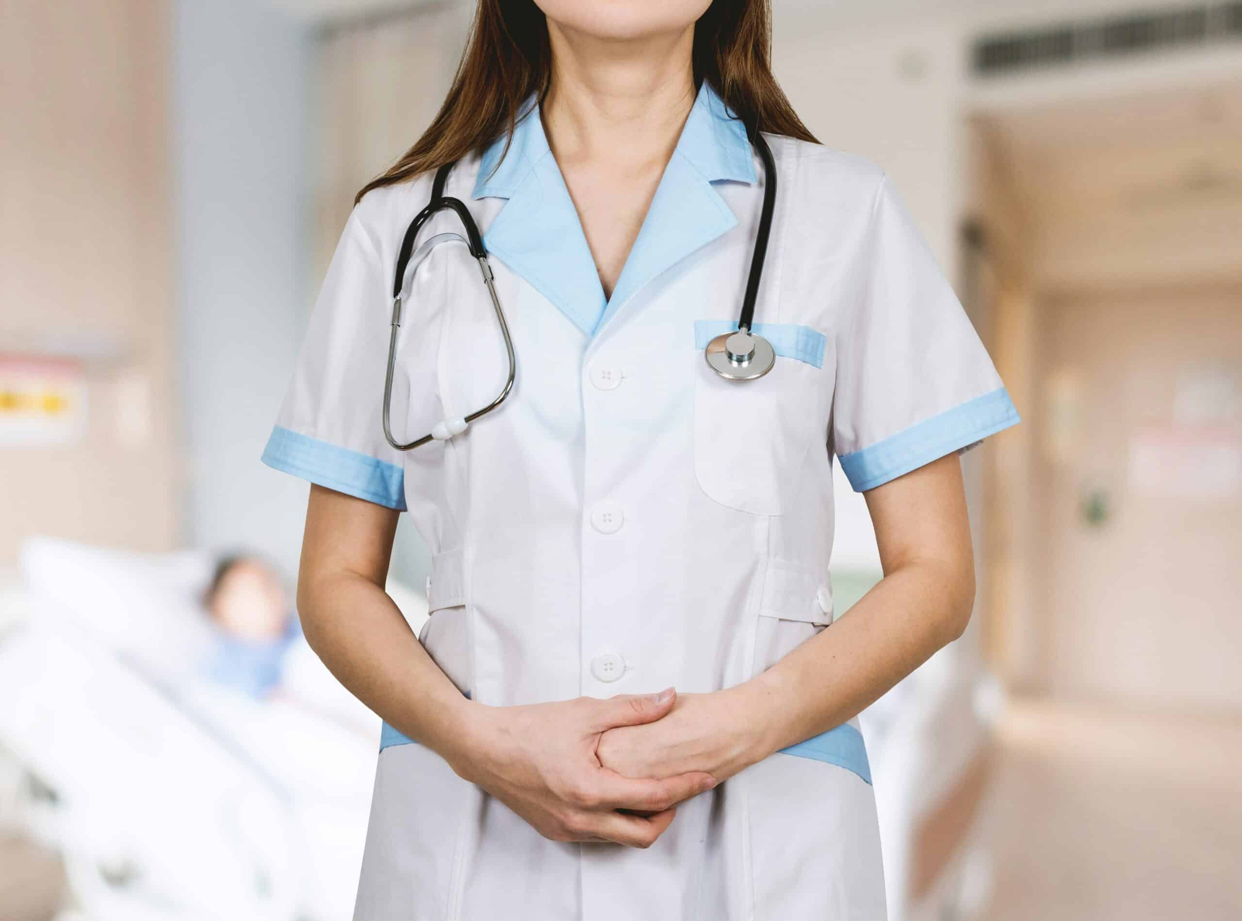 Doctor in a white coat